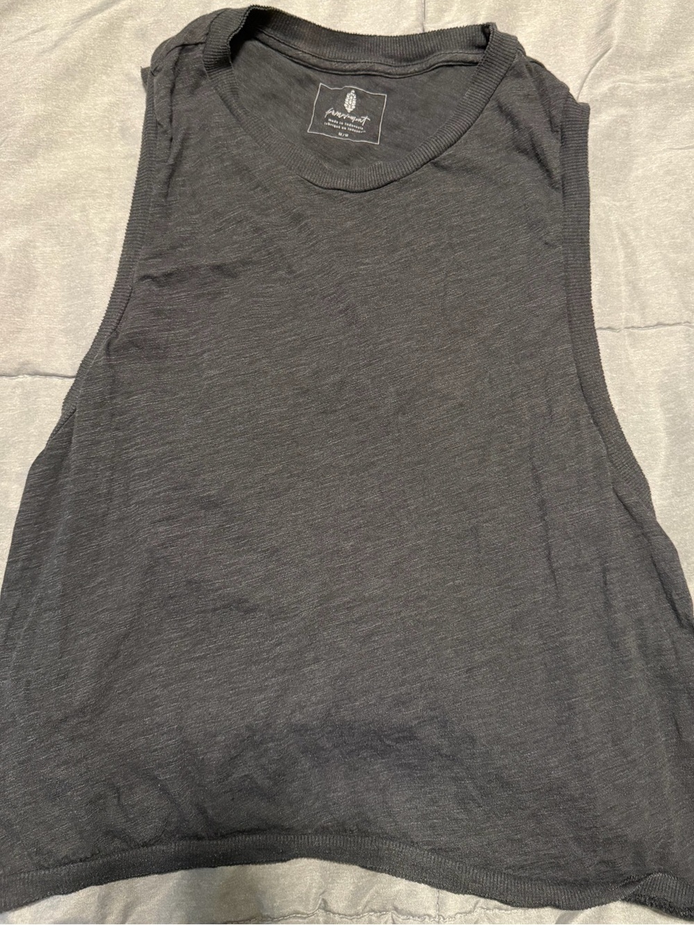 Charcoal Sleeveless Muscle Tank
